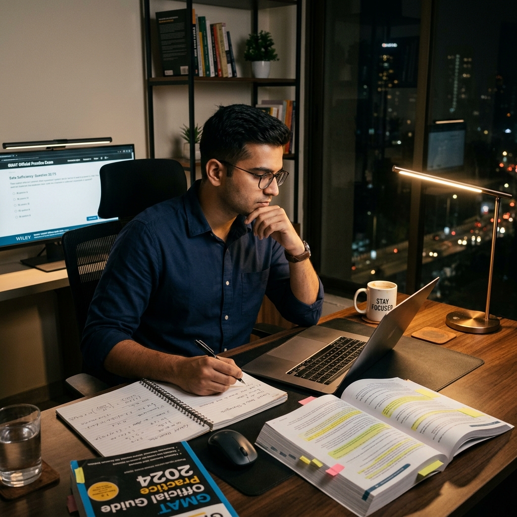 GMAT Preparation for Working Professionals study desk